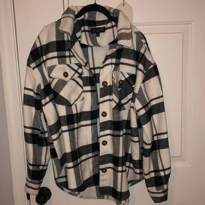 Black and white shacket / jacket